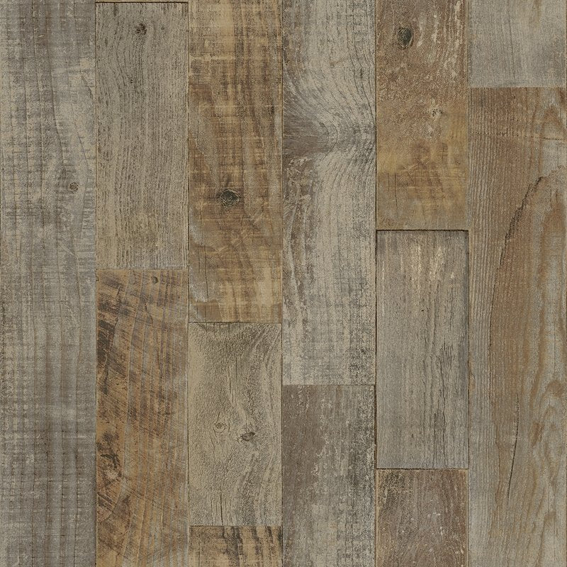 Select 3124-12693 Thoreau Chebacco Brown Wood Planks Wallpaper Brown by Chesapeake Wallpaper
