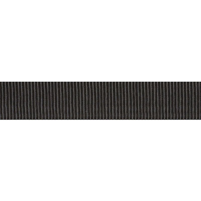 75019 | Medium Faille Tape, Black - Schumacher Fabric