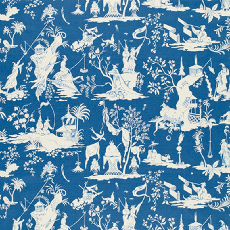 Purchase sample of 172922 Starry Night, China Blue by Schumacher Fabric