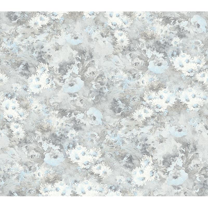Save FI71308 French Impressionist Blue Daisy by Seabrook Wallpaper