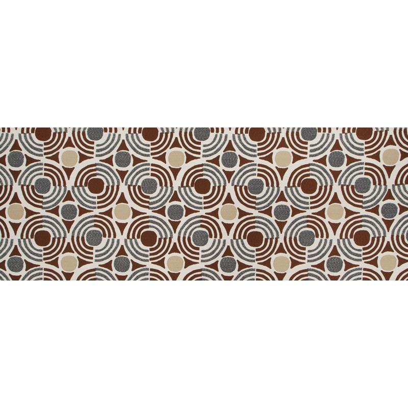 512716 | Tetradisc Bk | Henna - Robert Allen Home Fabric