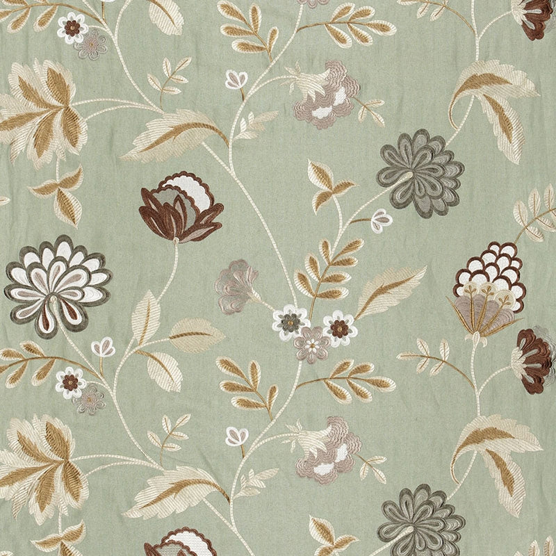 Shop 64840 Palampore Embroidery Mineral by Schumacher Fabric