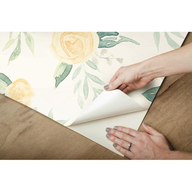 Order Psw1012Rl Magnolia Home Vol Ii Floral Yellow Peel And Stick Wallpaper