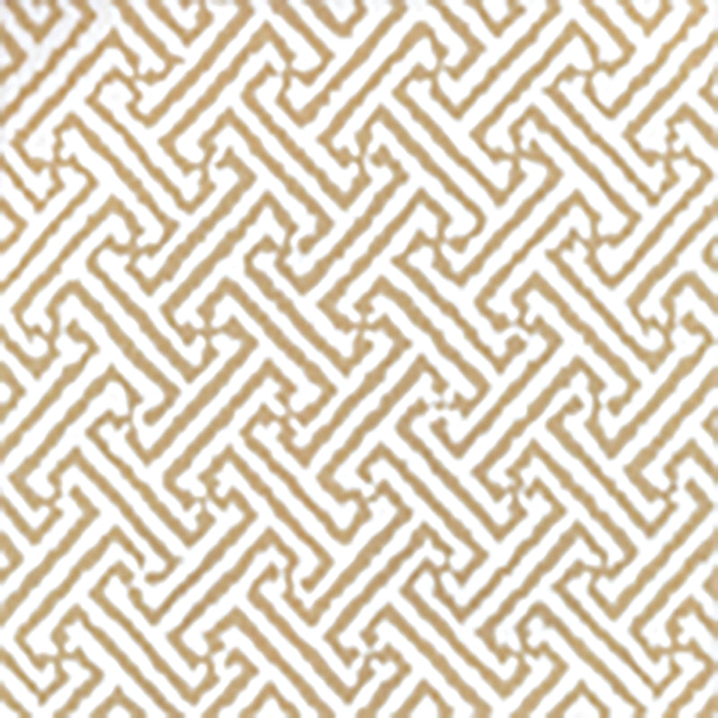Sample 3080-08WP Java Java, Taupe on White by Quadrille Wallpaper