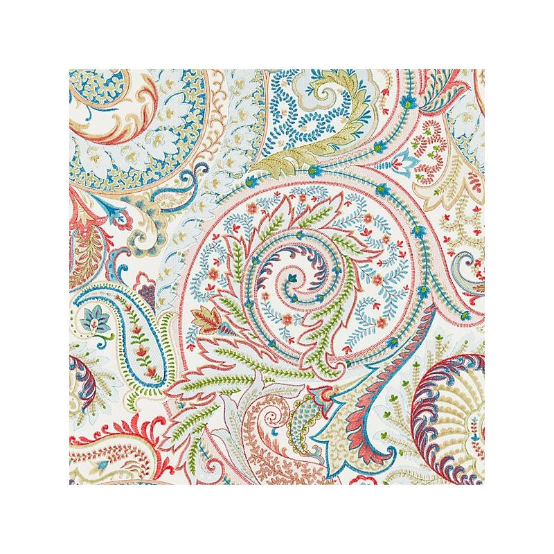 Order 27124-001 Malabar Paisley Embroidery Bloom by Scalamandre Fabric