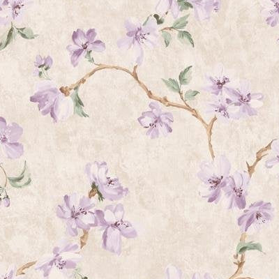 Save FF50009 Fairfield Purples Floral by Seabrook Wallpaper