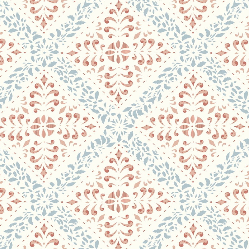 Sample 4514 Nyborg, Blue And Red By Borastapeter Wallcovering