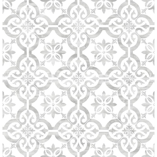 Buy LN21205 Luxe Haven Porto Tile Harbor Mist by Lillian August Wallpaper