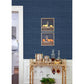 SSS4567 Society Social Navy Blue Classic Faux Grasscloth Peel &amp; Stick Wallpaper by NuWallpaper2