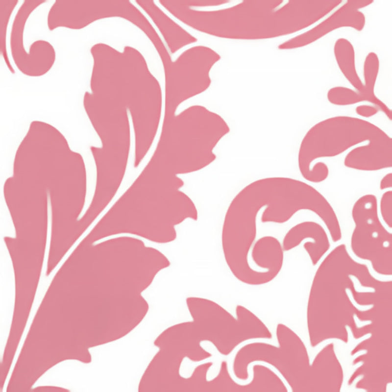 Sample 302163W Monty, Dark Pink On Almost White by Quadrille Wallpaper
