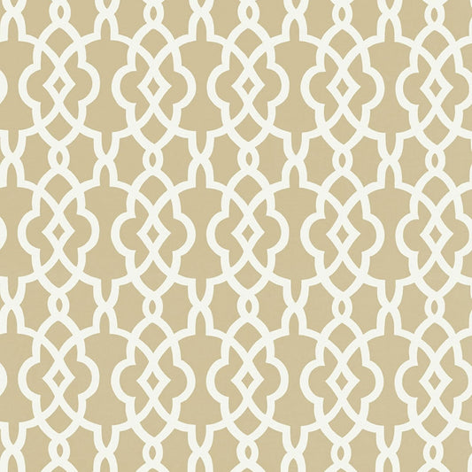 Search 5005140 Summer Palace Fret Sand Schumacher Wallpaper