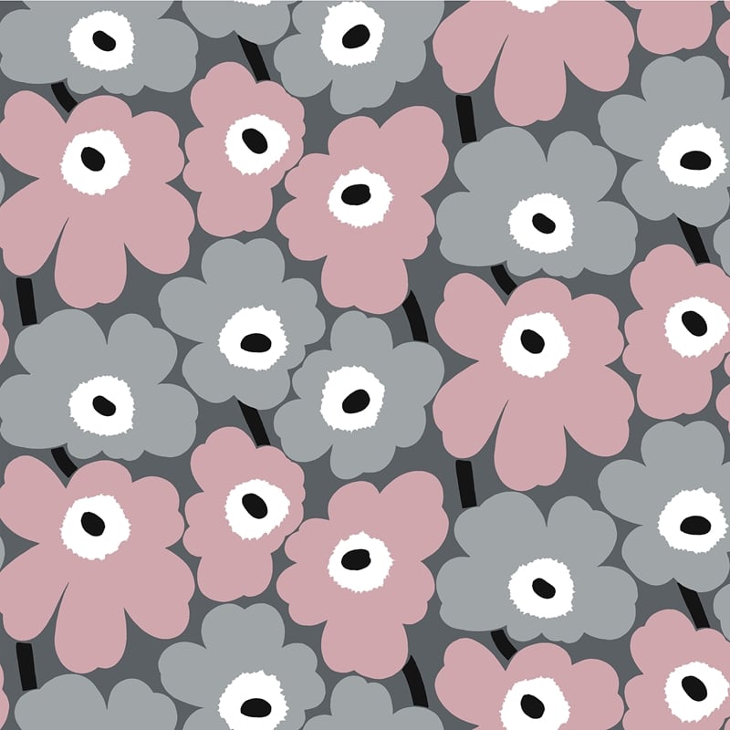 MKS4491 Marimekko Pink Pieni Unikko Peel &amp; Stick Wallpaper by NuWallpaper