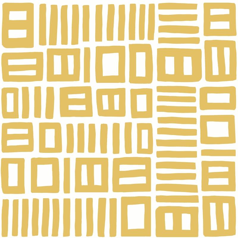 Sample BPS4056 Black Pepper, Yellow Traverse Peel and Stick Wallpaper by NuWallpaper