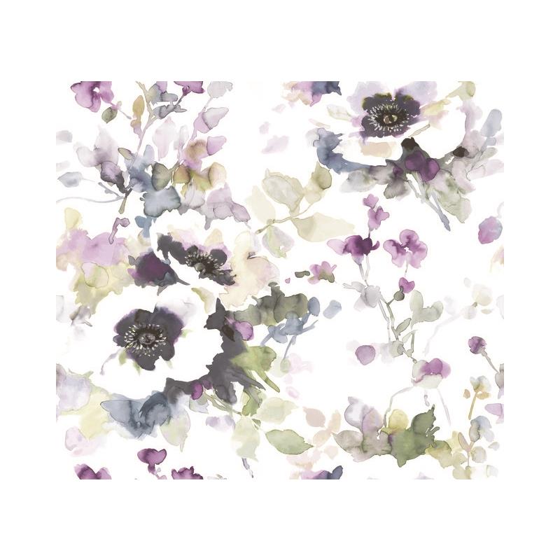 Sample PSW1082RL Watercolors, Botanical Multi Color Peel and Stick Wallpaper