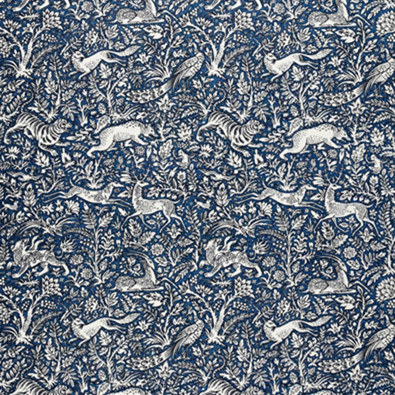 Purchase sample of 2603101 Khan'S Park, Navy by Schumacher Fabric