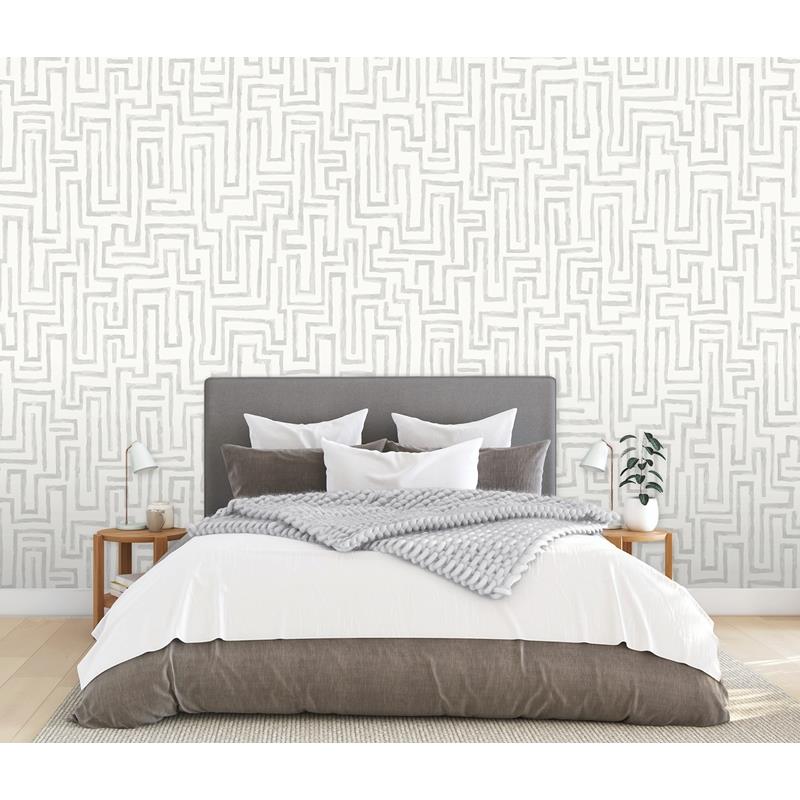 Looking for ASTM3912 Katie Hunt Maze Dove Grey Wall Mural A-Street Prints Wallpaper