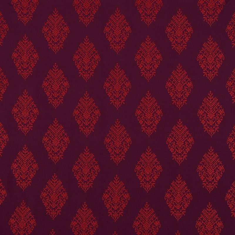 Purchase sample of 70224 Zinda Embroidery, Berry by Schumacher Fabric