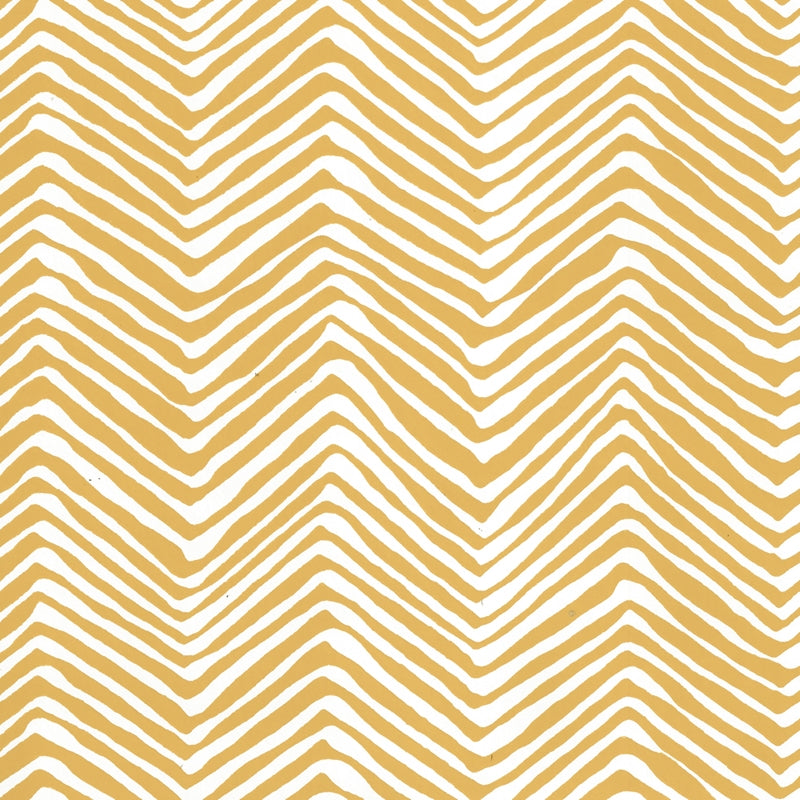 Purchase AP303-05PV Petite Zig Zag Inca Gold on White Vinyl by Quadrille Wallpaper