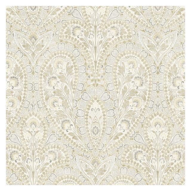 Order AF37730 Flourish (Abby Rose 4) Yellow Ornamental Wallpaper by Norwall Wallpaper