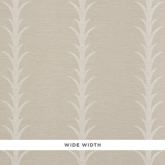 View 5008591 Acanthus Stripe Vinyl Taupe Schumacher Wallpaper