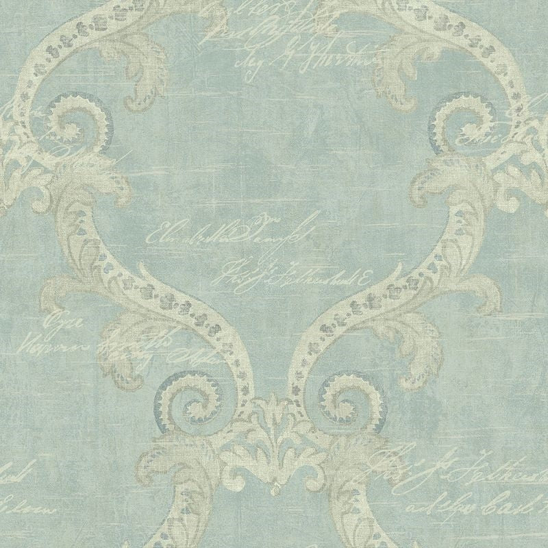Order AR32202 Nouveau Frame with Writing by Wallquest Wallpaper