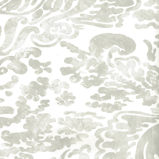 Search 2330-41WP San Marco Gray on Almost White by Quadrille Wallpaper