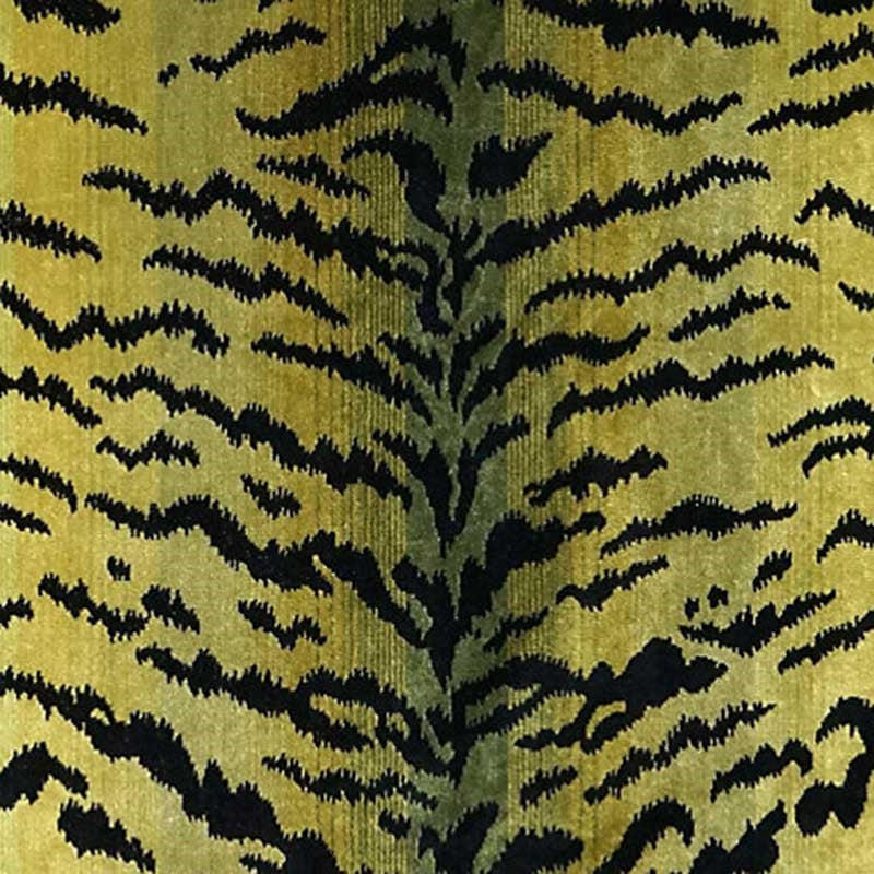 Sample SC 000226167MMA Tigre, Greens   Black by Scalamandre Fabric