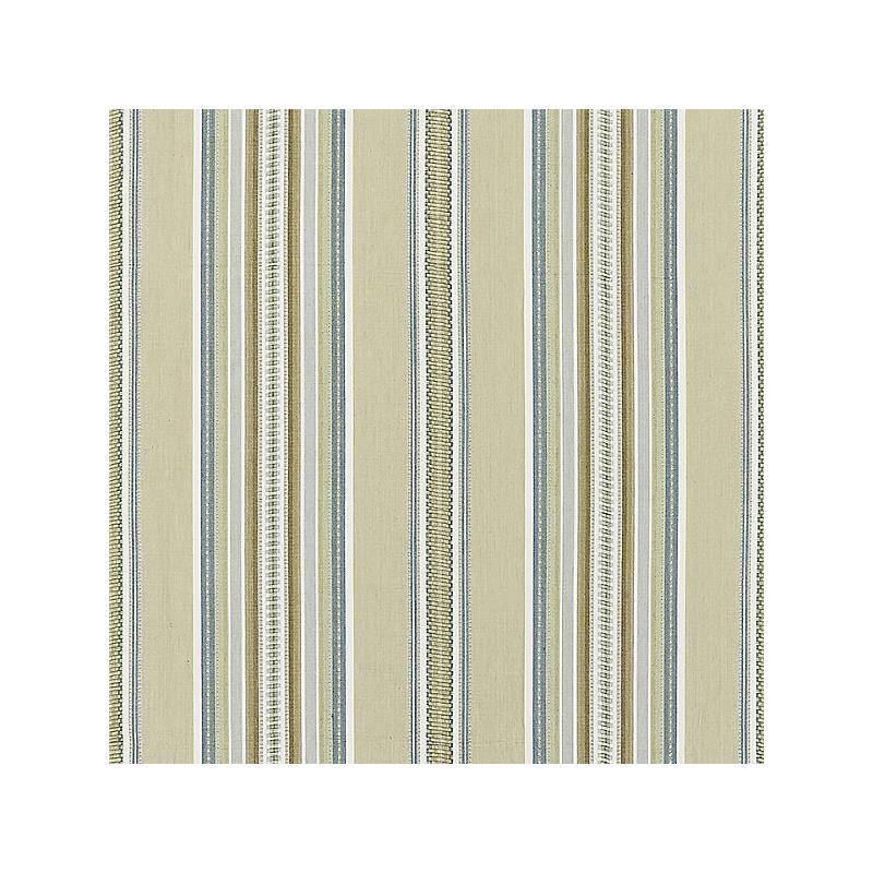 Sample 27180-001 Cyrus Cotton Stripe, Prairie - Scalamandre Fabric (SC 000127180)