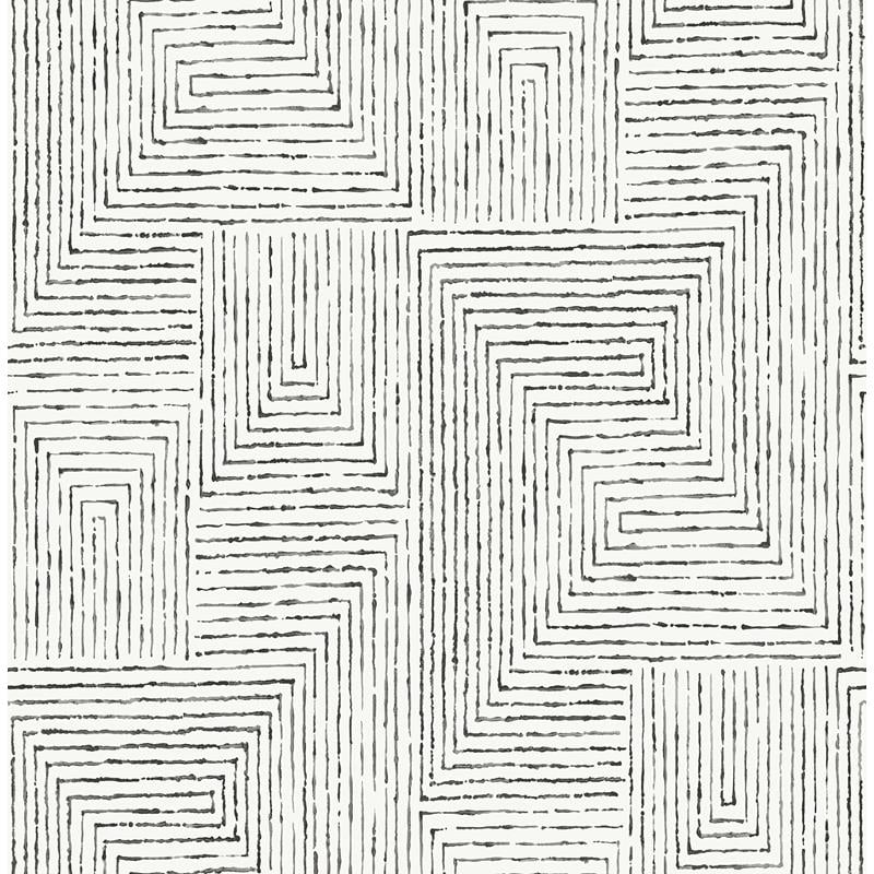 SLS3975 Scott Living Black Ink Peel &amp; Stick Wallpaper by NuWallpaper