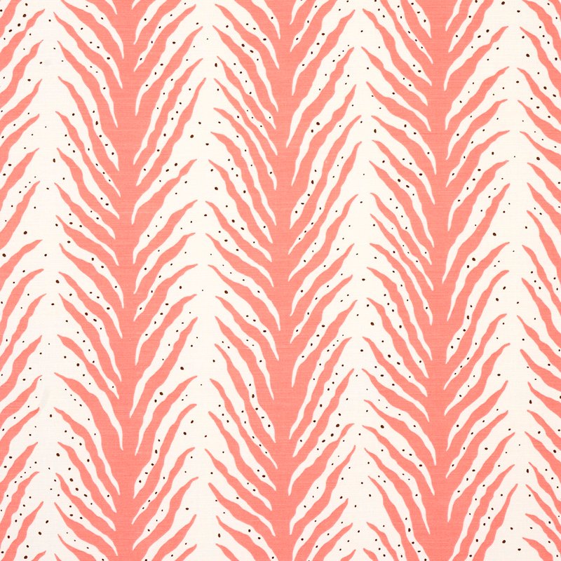 Purchase sample of 179482 Creeping Fern, Coral by Schumacher Fabric
