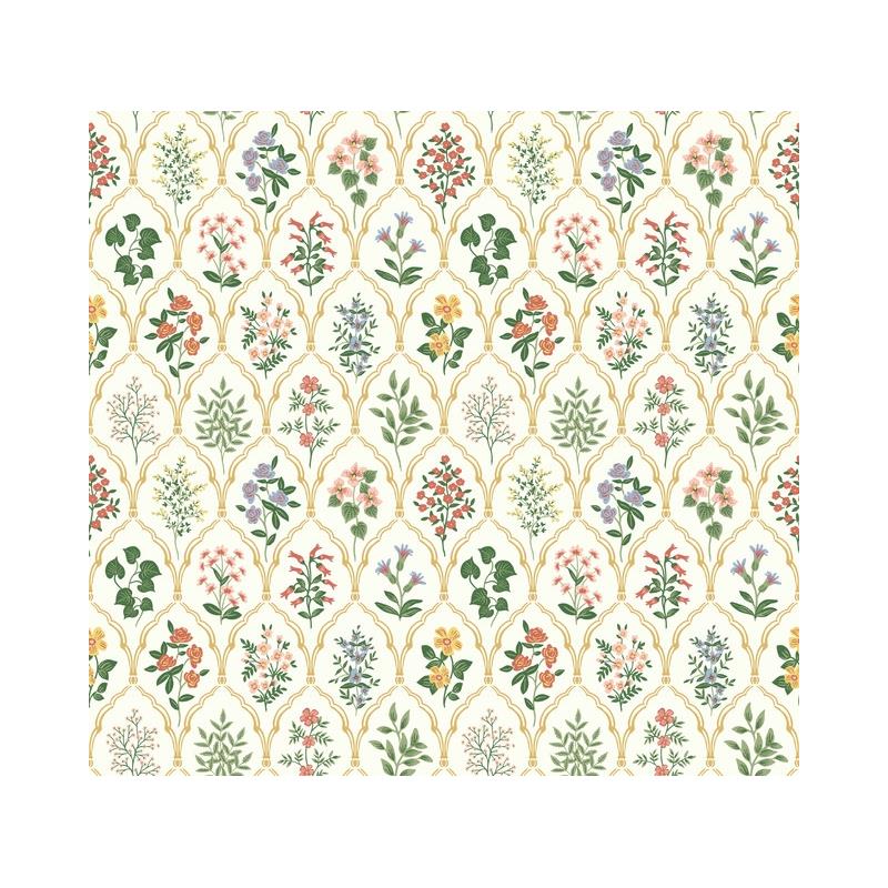 Sample RI5130 Rifle Paper Co. Hawthorne Cream York Wallpaper