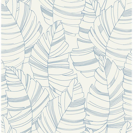 View DA61402 Day Dreamers Jungle Leaves Carolina Blue by Seabrook Wallpaper