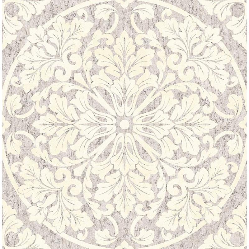 Select MT81408 Montage Gray Medallion by Seabrook Wallpaper