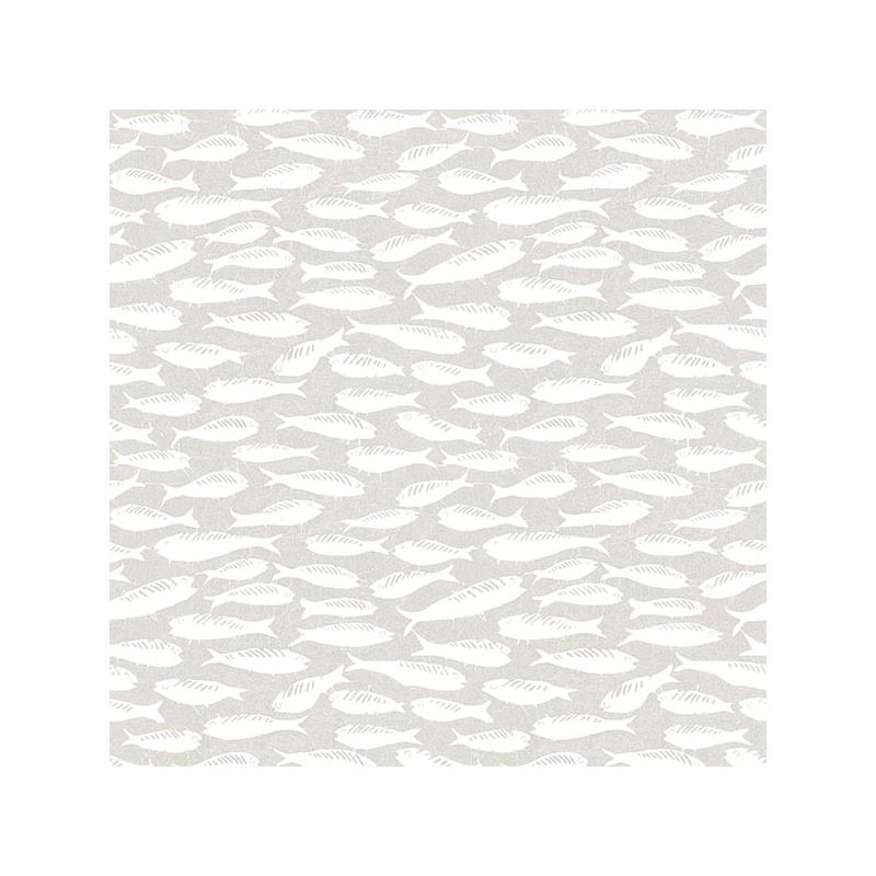 Sample 3122-10500 Flora and Fauna Nunkie Light Grey Sardine by Chesapeake Wallpaper