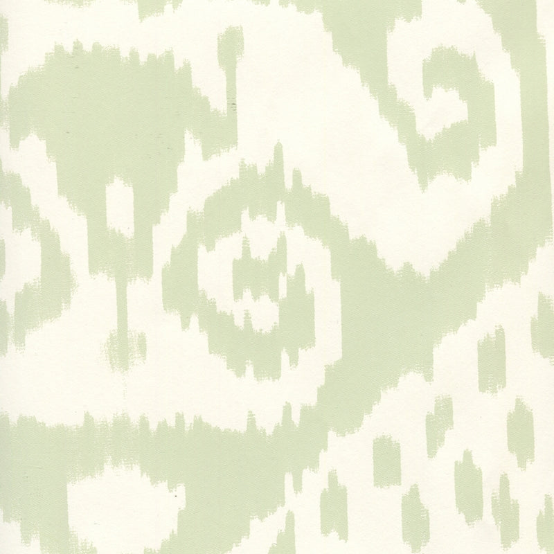 Sample 306045W Malaya, Celadon on Almost White by Quadrille Wallpaper