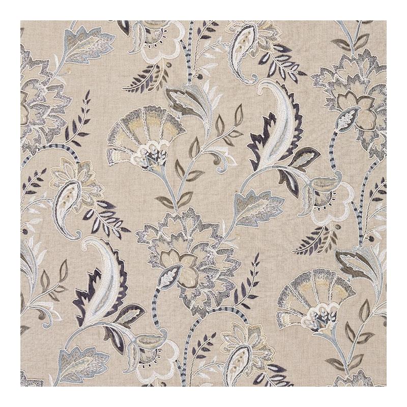 Sample 27036-002 Adara Embroidery, Flax by Scalamandre Fabric (SC 000227036)