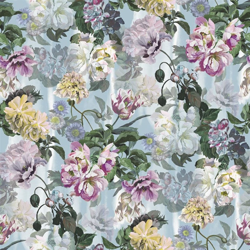 Sample PDG1038-03 Delft Flower Grande Sky by Designer Guild Wallpaper