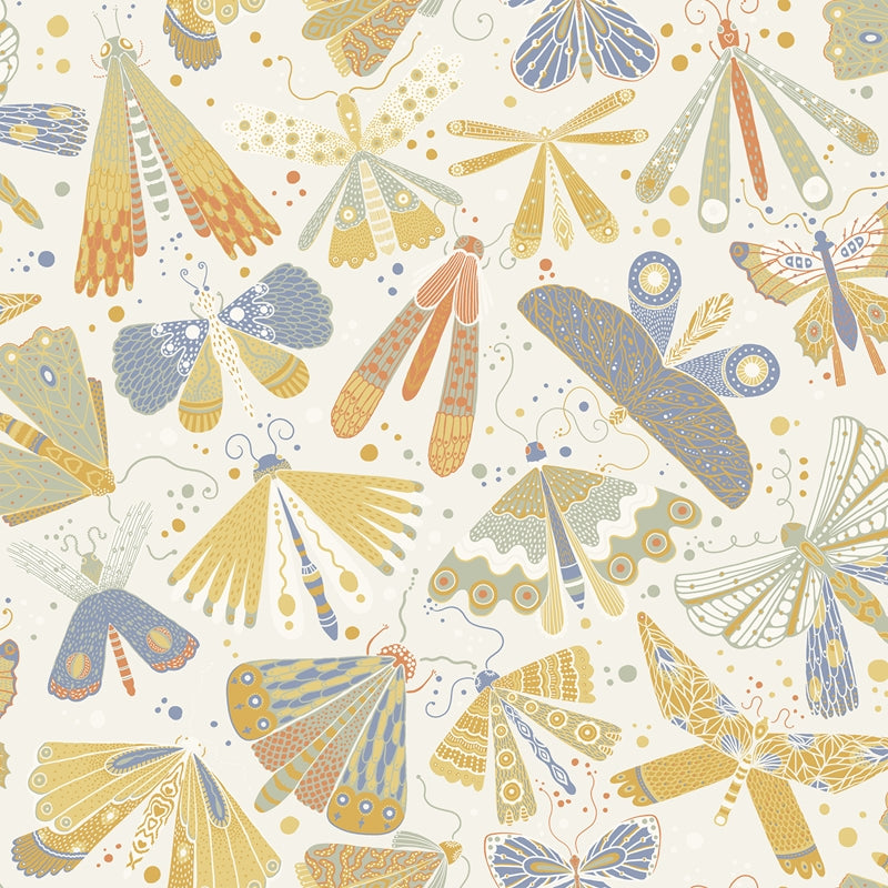 Sample 4111-63023 Briony, Flyga Gold Butterfly Bonanza Wallpaper by A-Street Prints Wallpaper