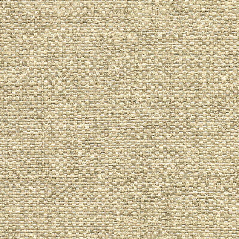 Sample 2807-8046 Warner Grasscloth Resource, Caviar Cream Basketweave Wallpaper by Warner