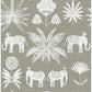 Sample 4014-26437 Seychelles, Bazaar Grey Elephant Oasis Wallpaper by A-Street Prints Wallpaper