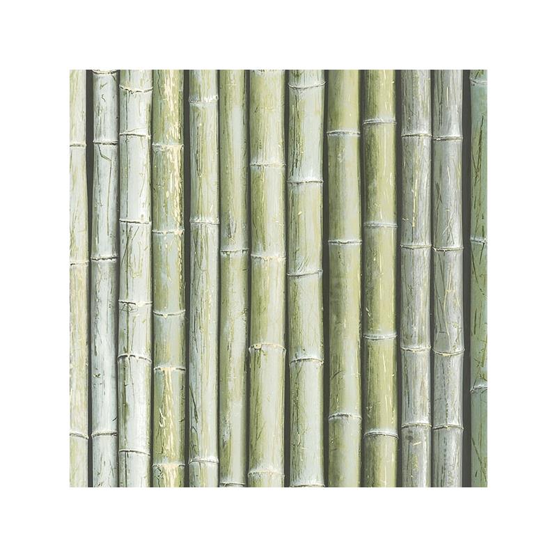 Sample G67941 Organic Textures, Green Bamboo Wallpaper by Norwall