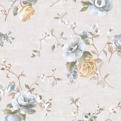 Acquire FF51208 Fairfield Blues Floral by Seabrook Wallpaper