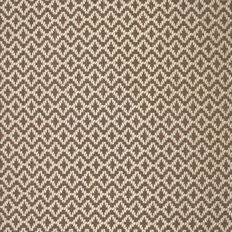 View F1925 Teak Brown Geometric Greenhouse Fabric