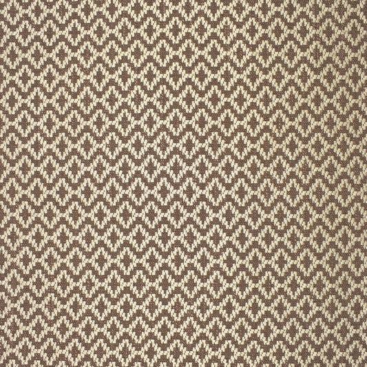View F1925 Teak Brown Geometric Greenhouse Fabric