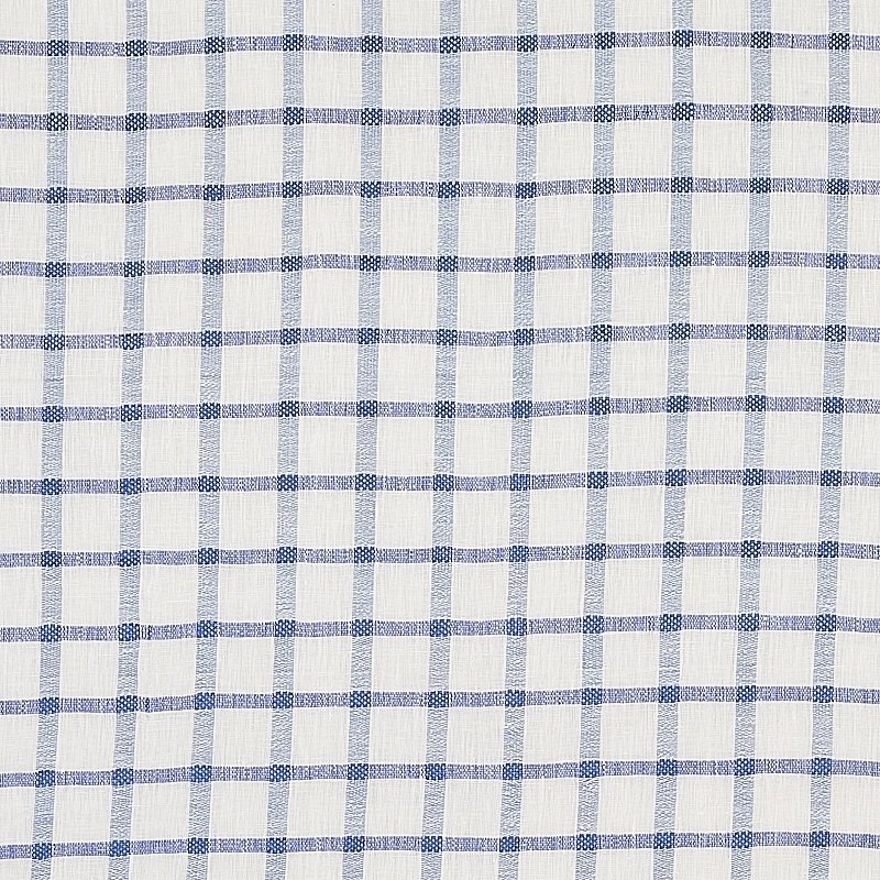 Purchase sample of 72075 Pauline Check Casement, Blue by Schumacher Fabric