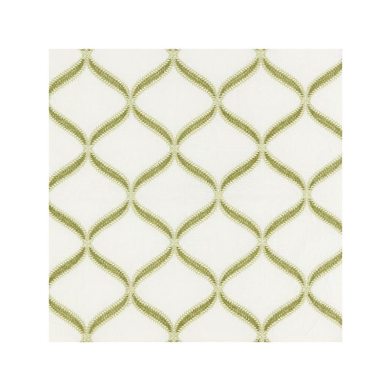 Sample 27074-002 Rondure Embroidery, Fern - Scalamandre Fabric (SC 000227074)