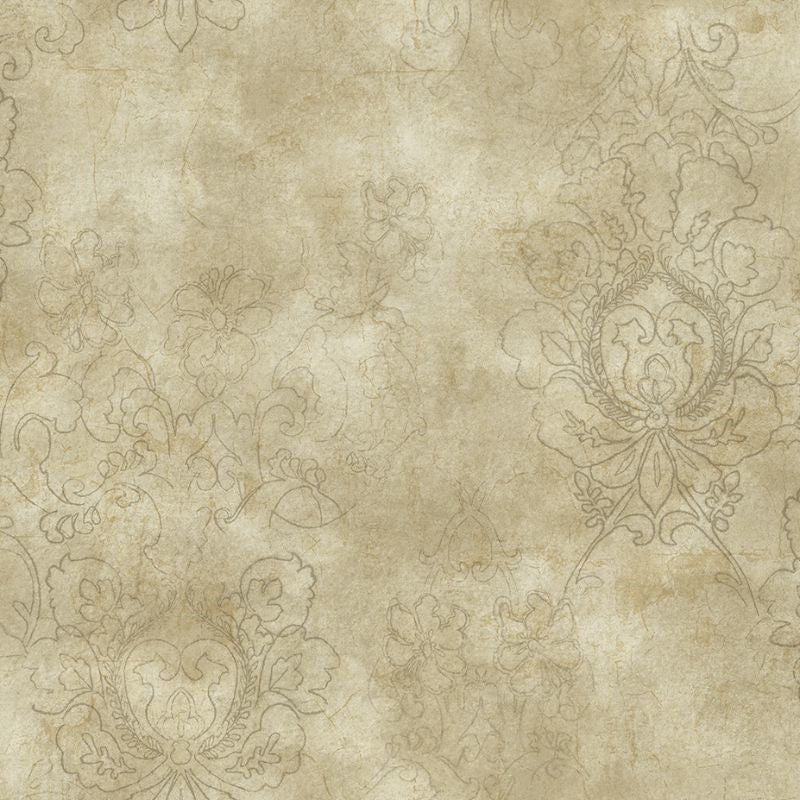 Sample MV81107 Vintage Home 2 Line Damask Wallquest
