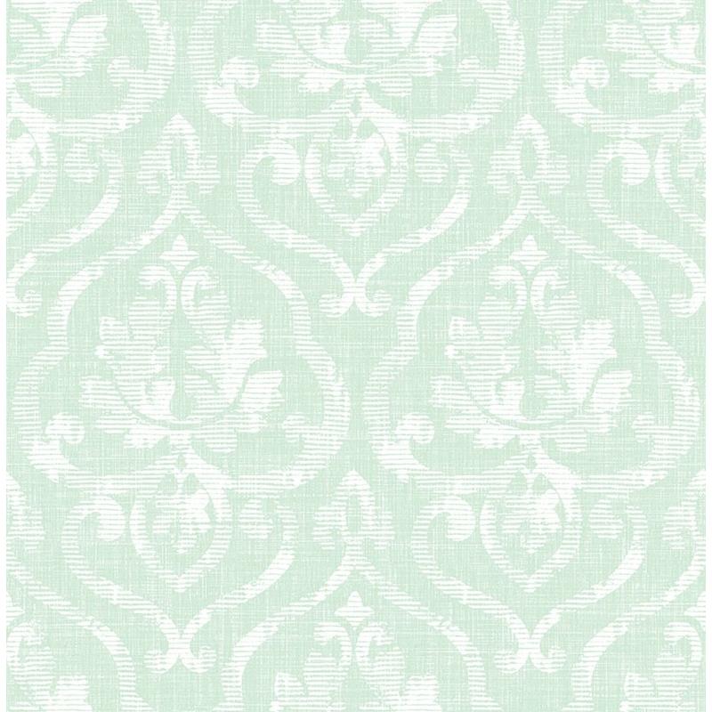 Save MT81904 Montage Green Damask by Seabrook Wallpaper