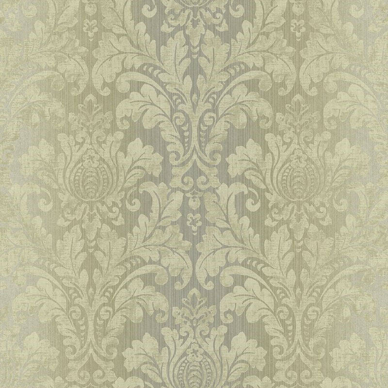 Select GR60301 Bella Casa Umbre Damask by Wallquest Wallpaper