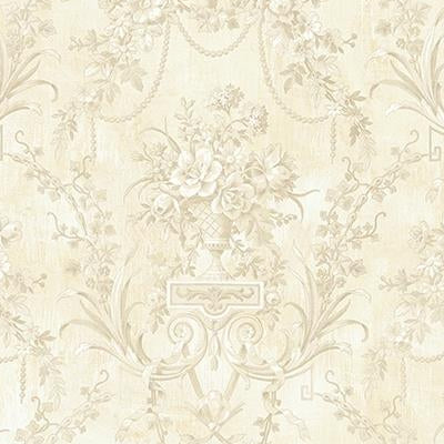Shop CT40301 The Avenues Yellows Scrolls by Seabrook Wallpaper
